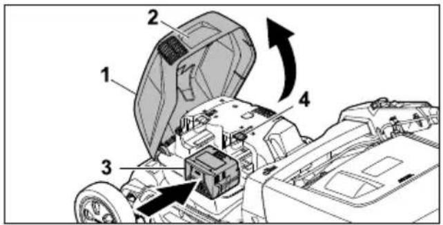 STIHL RMA 253 T - Removing the Battery - 1