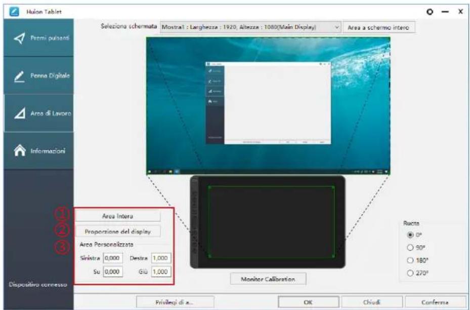 Huion Kamvas 16 - Impostazione dell'Area di Lavoro - 1