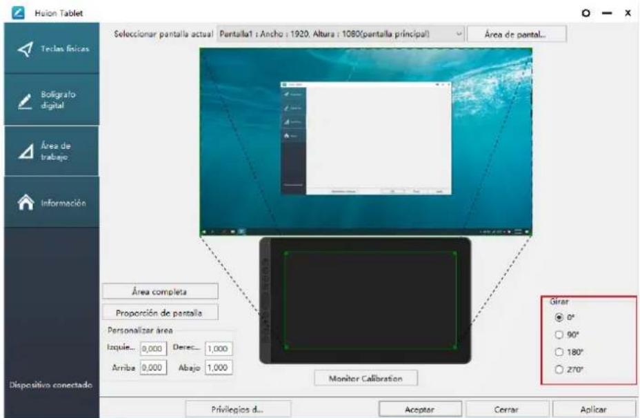 Huion Kamvas 16 - Rotate Working Area - 1