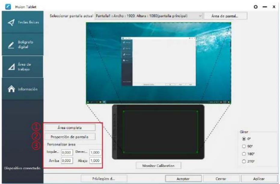 Huion Kamvas 16 - Configuración del Área de trabajo - 1