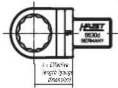 Hazet 7295-2STAC - Effective lengths - 3