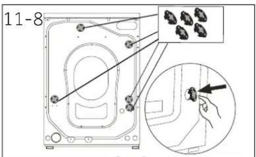 HAIER HW90-BD14CIGU1 - Smontare i bulloni di trasporto - 3
