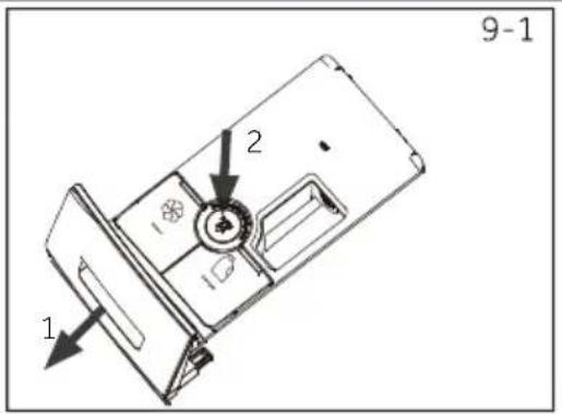 HAIER HW90-BD14CIGU1 - Cleaning the detergent drawer - 1