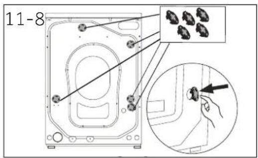 HAIER HW90-BD14CIGU1 - Entfernen der Transportbolzen - 3