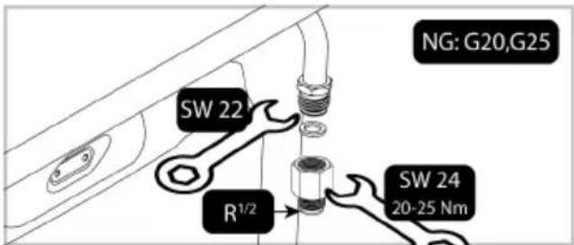 NG: G20,G25 SW 22 R¹/² SW 24 20-25 Nm
