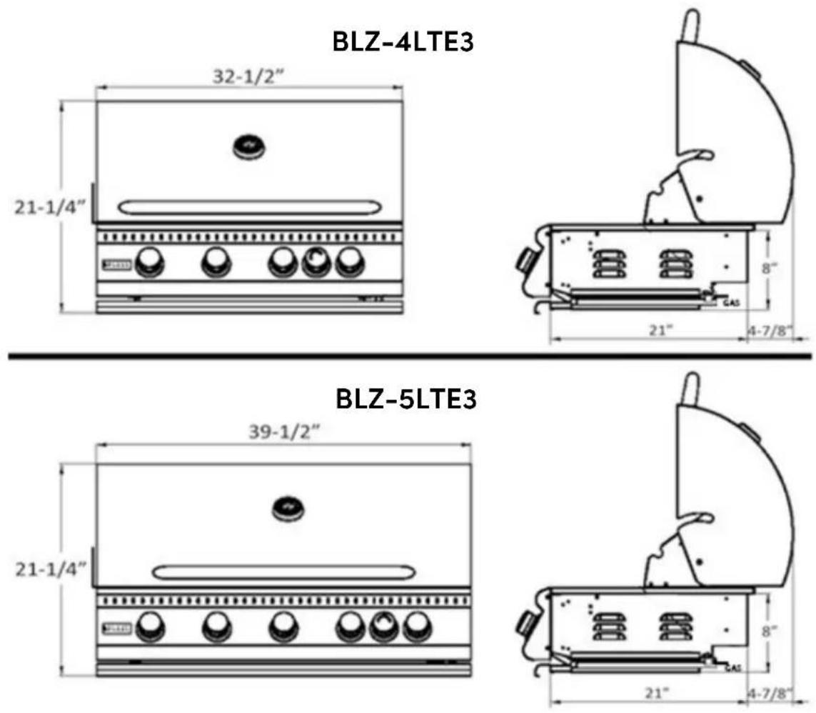 Blaze Outdoor BLZ-4LTE3 - SPÉCIFICATIONS DU BBQ - 1