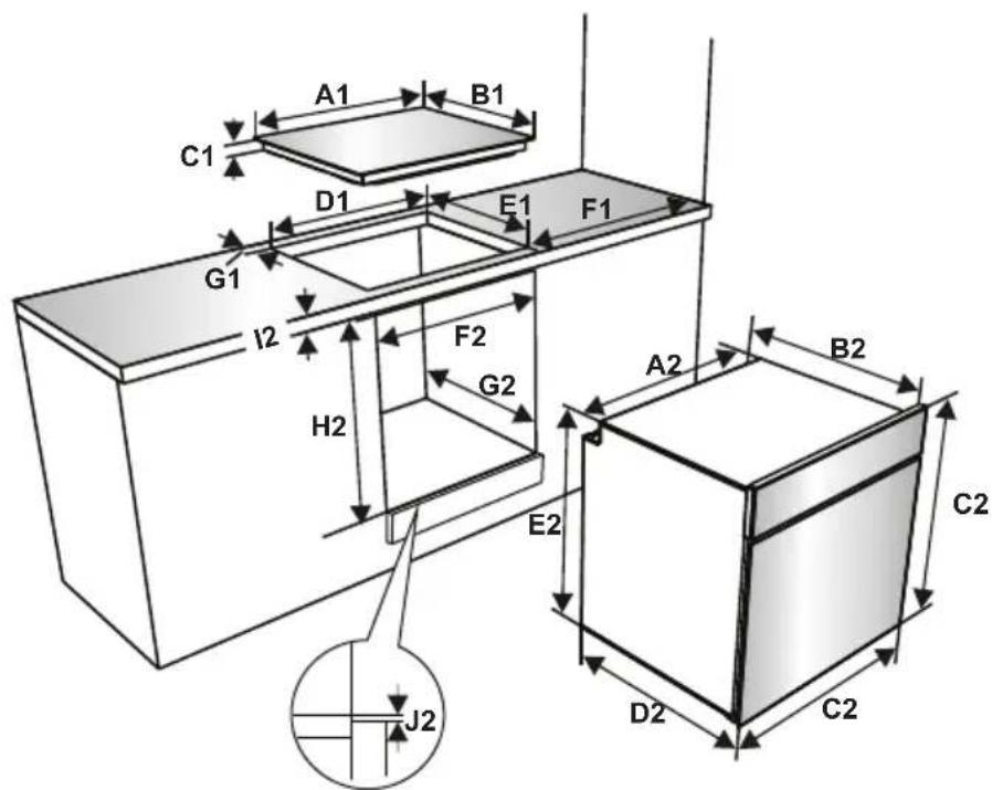 SHARP K-72P19INH-EU - INSTALLAZIONE DEGLI APPARECCHI - 1