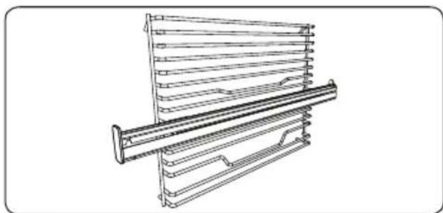 SHARP K-72P19INH-EU - Wire Rack with Easyfix Full Extension Telescopic Rail - 1