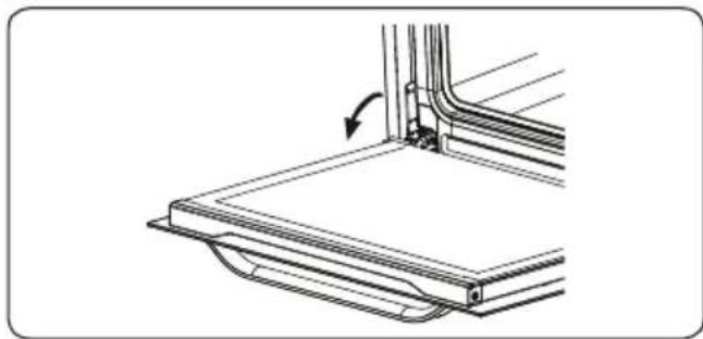 SHARP K-72P19INH-EU - Rimozione dello sportello del forno - 1