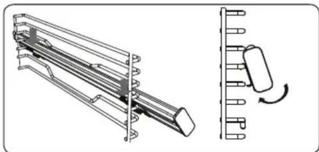 SHARP K-70P19BNH-EU - Gittereinsatz mit voll ausziehbarer Easyfix-Teleskopschiene - 3
