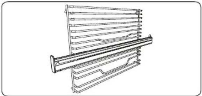 SHARP K-70P19BNH-EU - Grille métallique avec rails télescopiques d'extension complète - 1