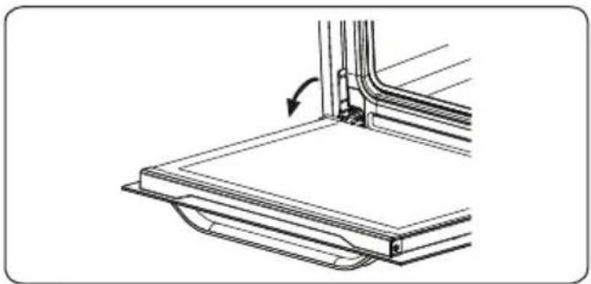 SHARP K-70P19BNH-EU - Отстраняване на вратата на фурната - 1