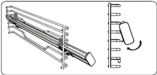 SHARP K-70P19BNH-EU - Rejilla con guía telescópica de extensión completa Easyfix - 3