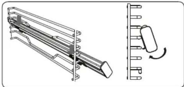 SHARP K-70P19INH-EU - Grille métallique avec rails télescopiques d'extension complète - 3