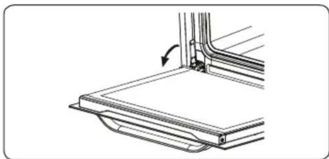 SHARP K-70P19INH-EU - Rimozione dello sportello del forno - 1
