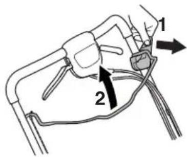 HUSQVARNA LC 348VI - Kontrola inhibitoru spuštění - 1