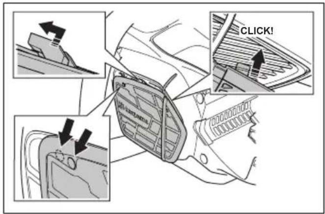HUSQVARNA 540i XP G - Pour installer le capot de prise d'air - 1