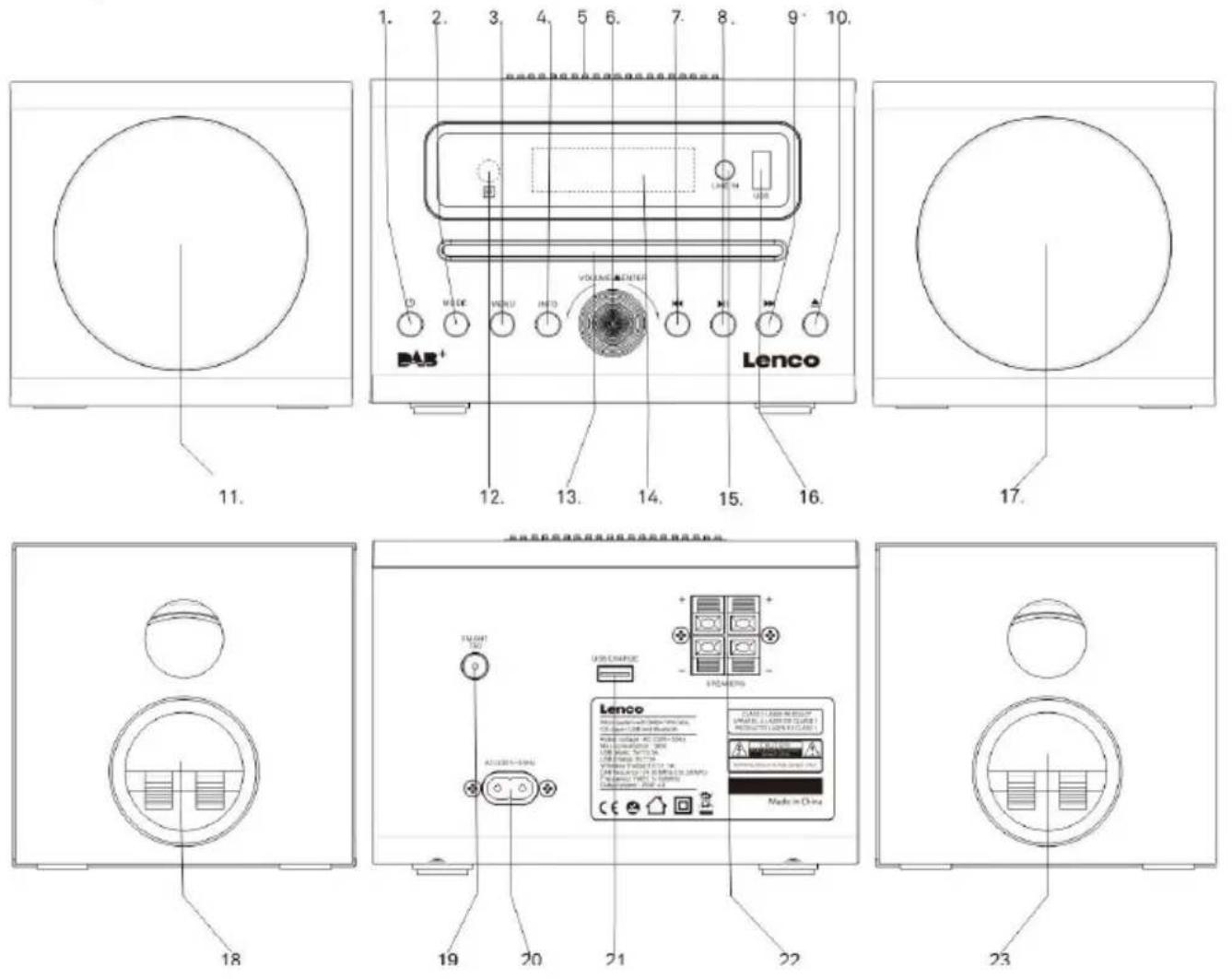 LENCO MC-375 - Description of Parts - 1