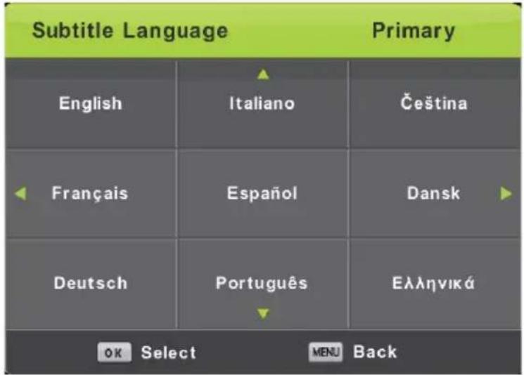 LENCO DVL-1662BK - Subtitle Language (Lang. sous-titres) - 1