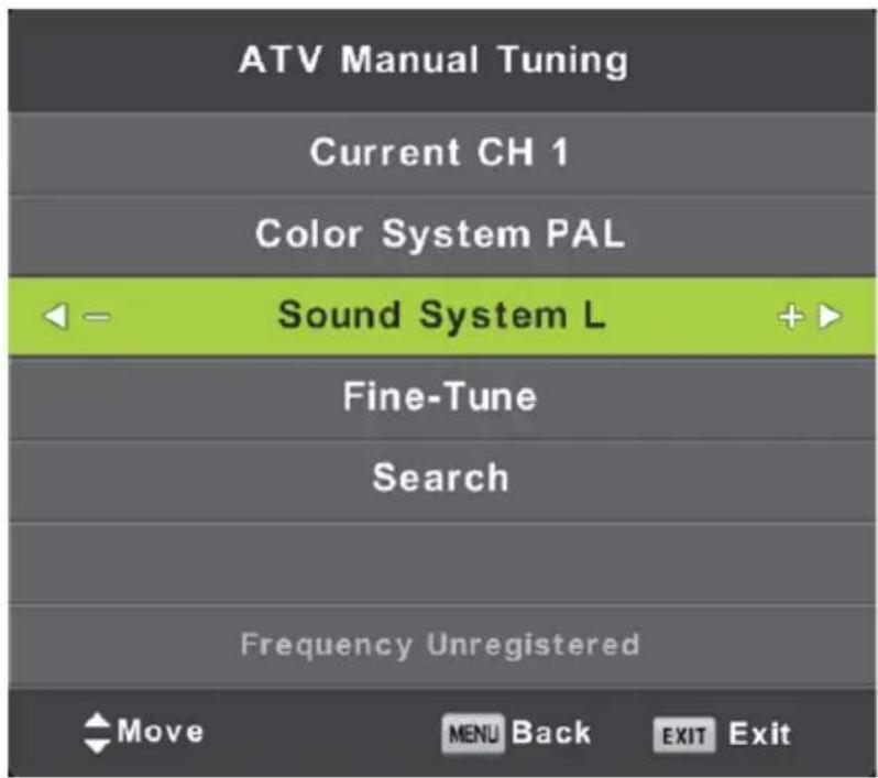 LENCO DVL-1662BK - ATV Manual Tuning - 1