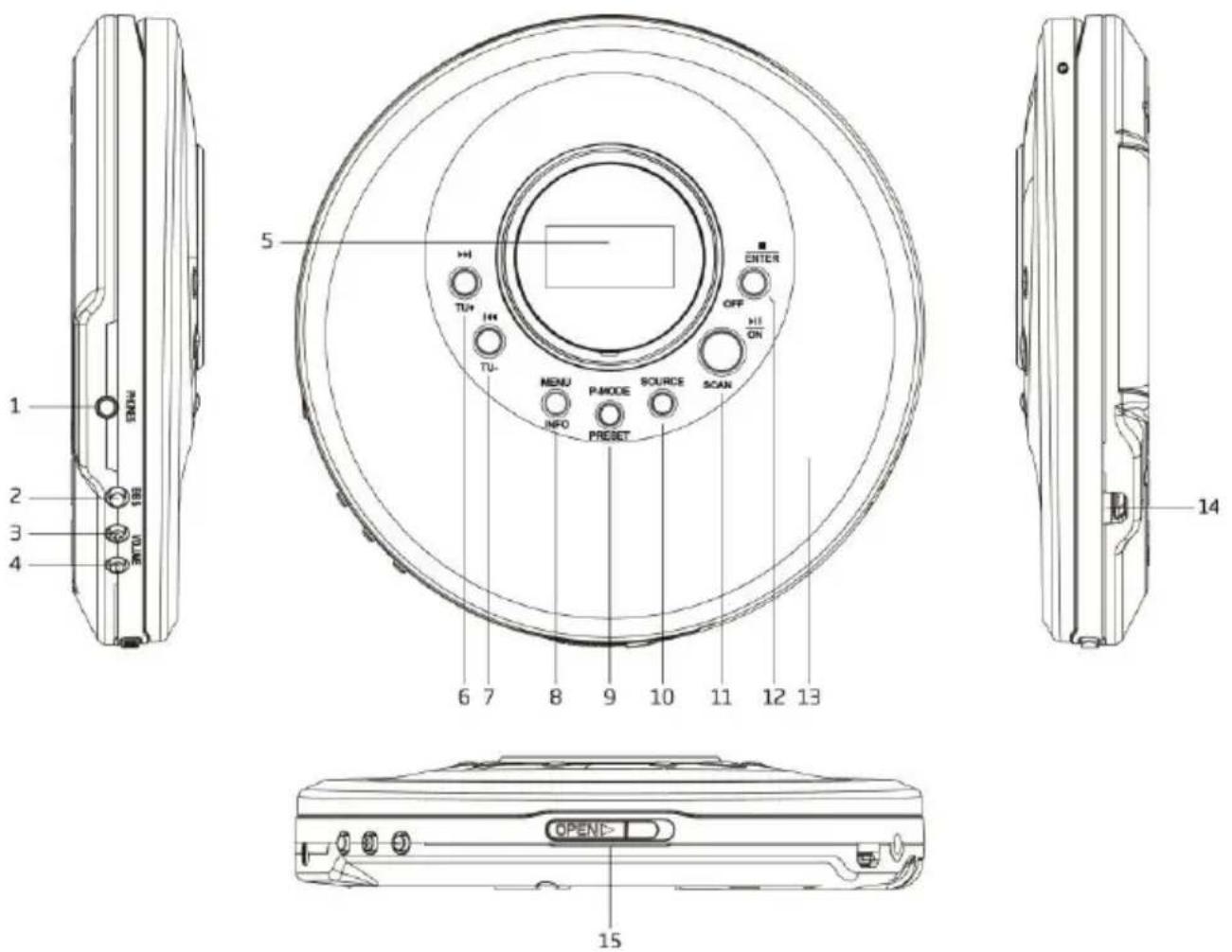 LENCO CD-400GY (V2) - TENERE INTERRUTTORE A SCORRIMENTO ON/OFF - 3