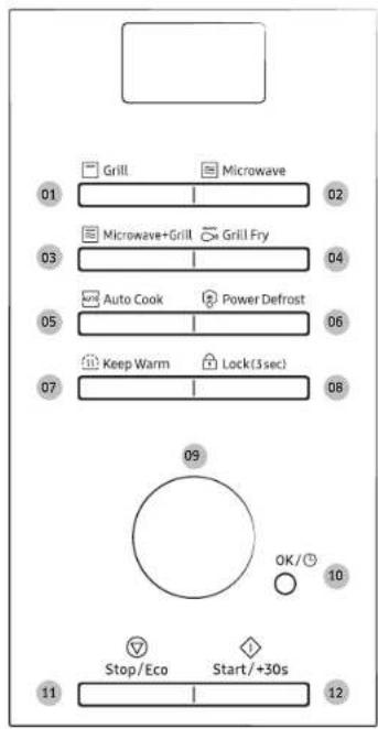 SAMSUNG MG32DG4524CTE1 - Tableau de commande - 1