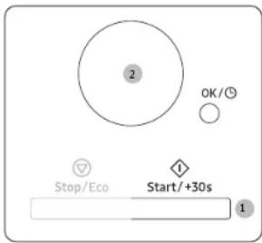 SAMSUNG MS23DG4504AGE - Adjusting the cooking time - 1