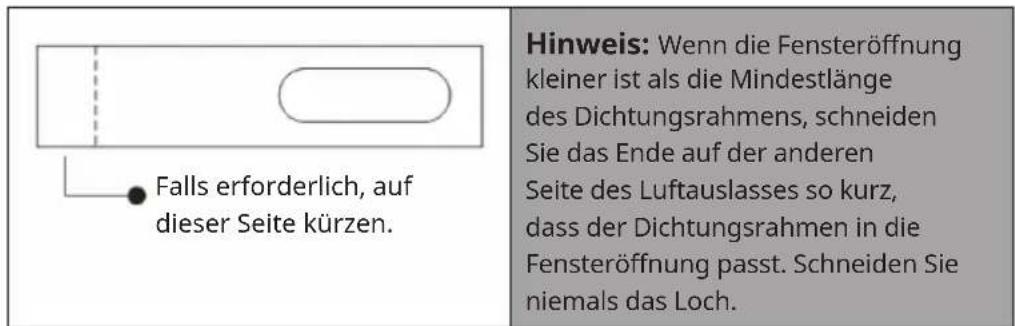 Klarstein Grandbreeze Pro 14K - Befestigung des Dichtungsrahmens für Schiebefenster - 2