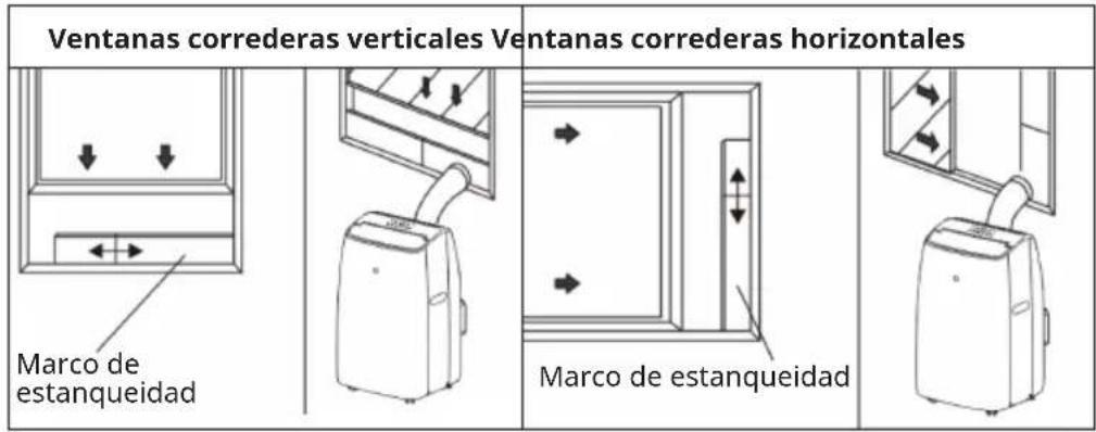 Klarstein Grandbreeze Pro 14K - Fijación del marco de sellado para ventanas correderas - 1
