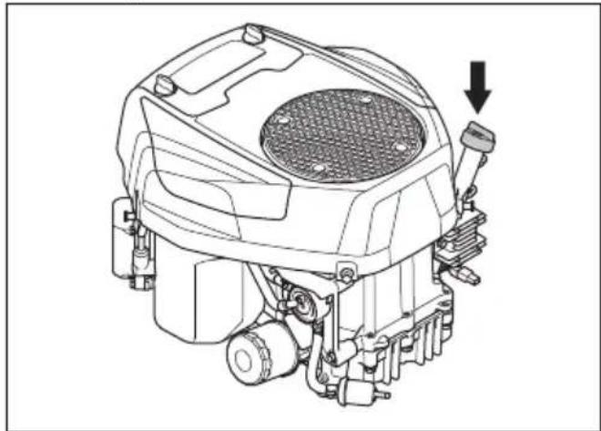 HUSQVARNA TS 215T - Het motoroliepeil controleren - 1