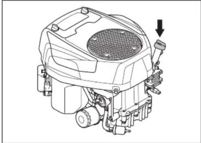 HUSQVARNA TS 217T - So prüfen Sie den Motorölstand - 1