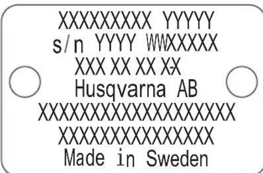 HUSQVARNA K 540i - Typenschild - 1