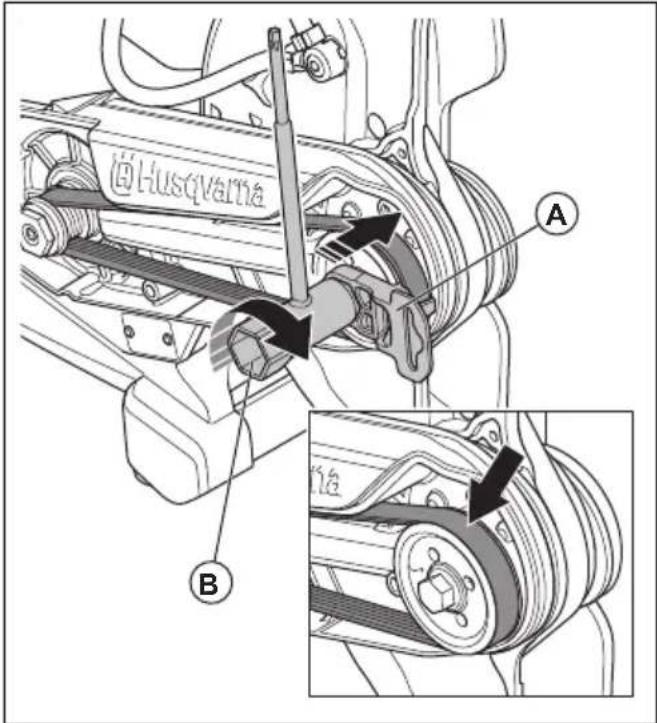 HUSQVARNA K 540i - So installieren Sie den Treibriemen - 1