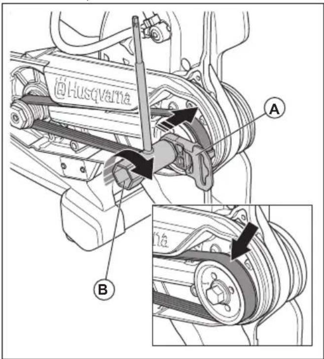 HUSQVARNA K 540i - De aandrijfrem aanbrengen - 1