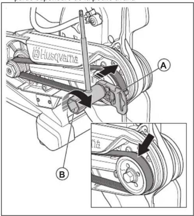 HUSQVARNA K 540i - Pour installer la courroie d'entrainment - 1