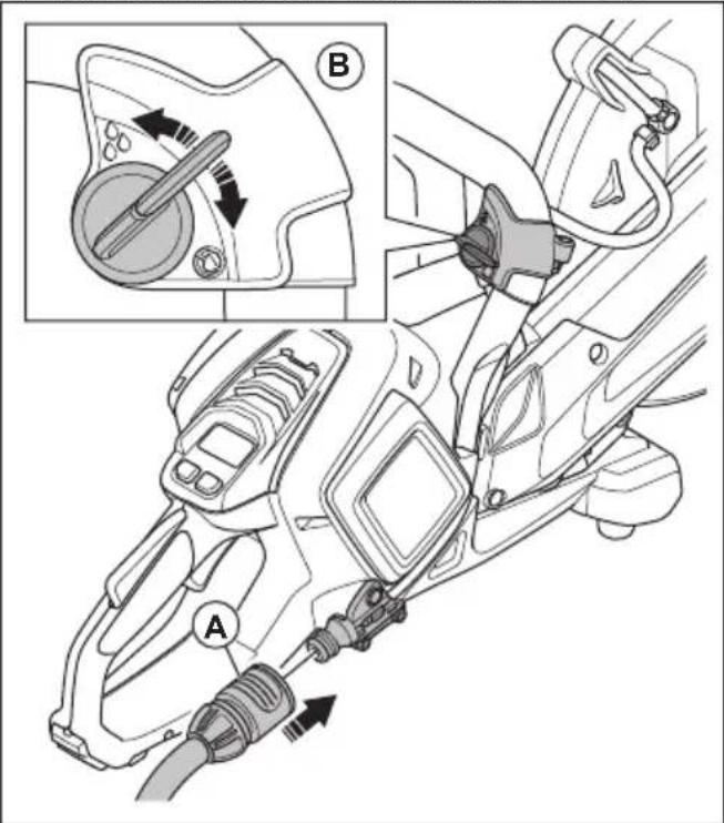 HUSQVARNA K 540i - To connect the coolant water - 1