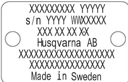 HUSQVARNA K 540i - Typeplaatje - 1
