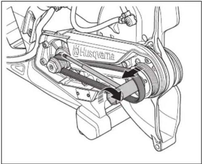 HUSQVARNA K 540i - Pour déposer la courroie d'entrainment - 1