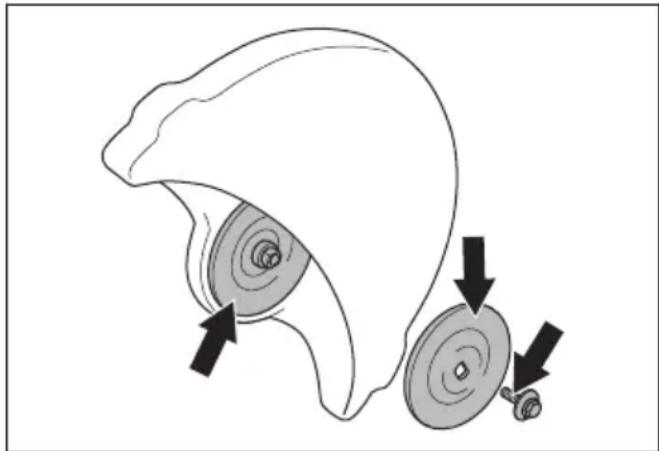 HUSQVARNA K 540i - To examine the spindle shaft and the flange washers - 3