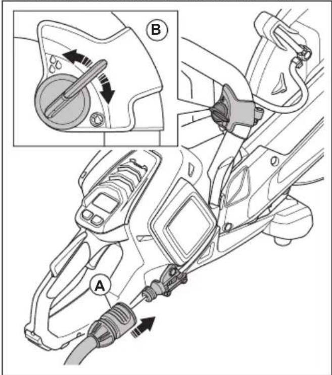 HUSQVARNA K 540i - Het koelwater aansluten - 1