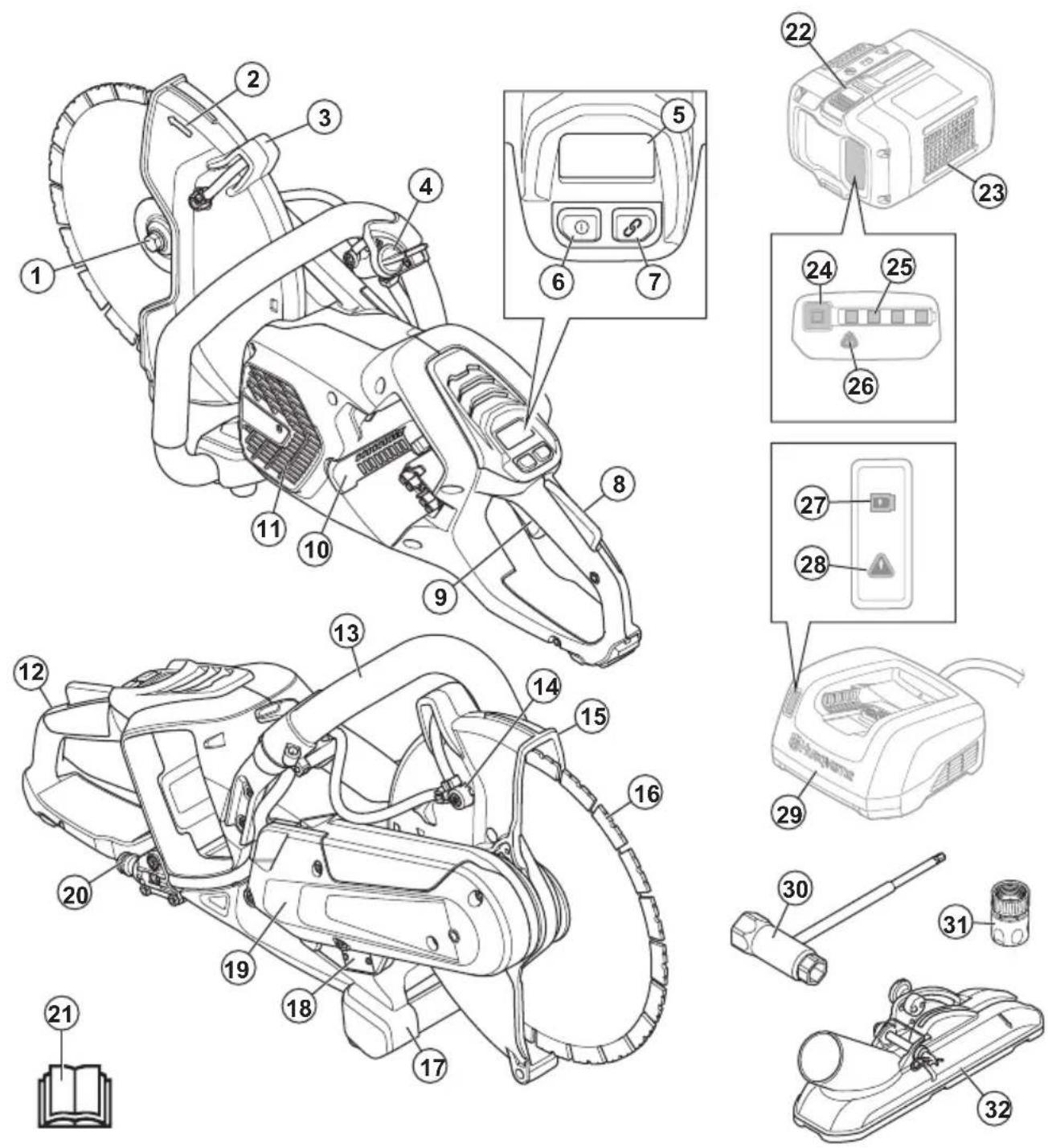 HUSQVARNA K 540i - Gebruik - 1