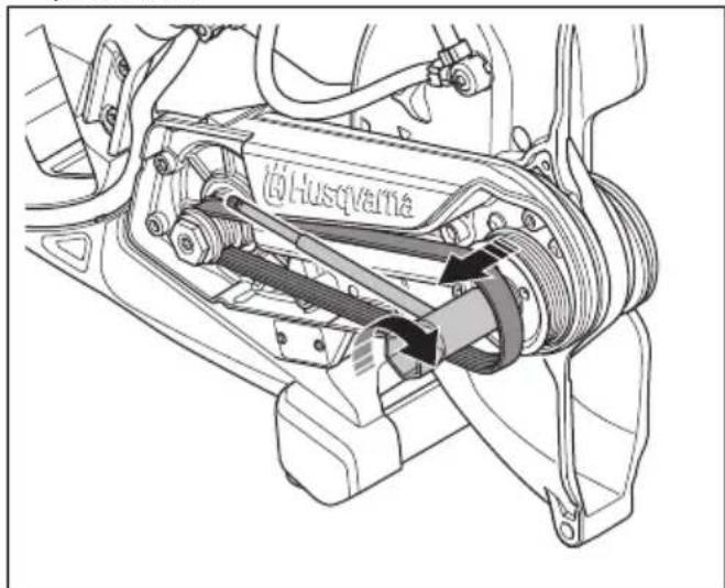 HUSQVARNA K 540i - De aandrijfrem verwijderen - 1