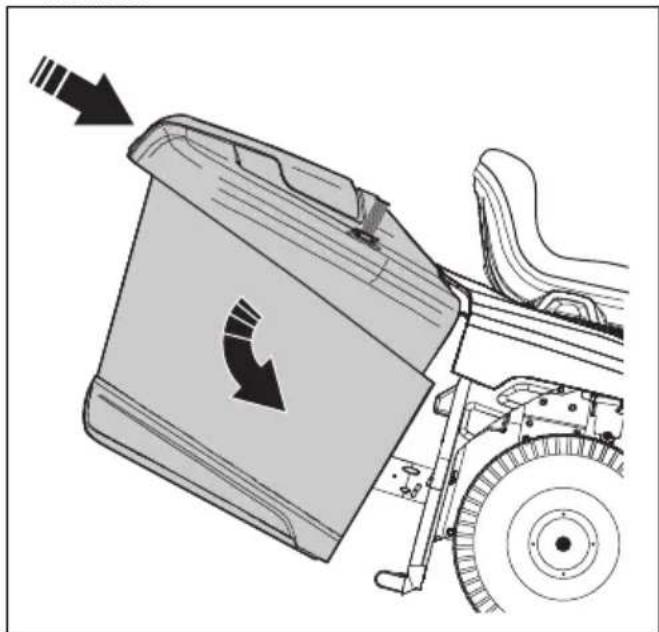 HUSQVARNA TC 100i - De grasopvangbak monteren en verwijderen - 1