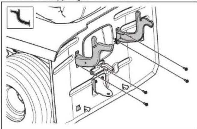 HUSQVARNA TC 100i - Pour installer les supports du collecteur d'herbe - 1