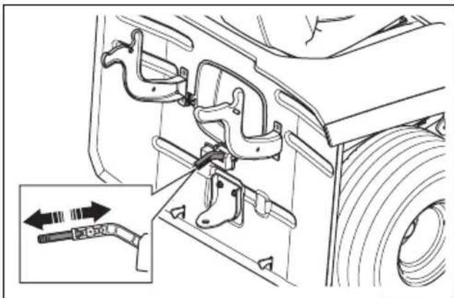 HUSQVARNA TC 100i - Pour installer et régler le capteur de bac plein - 2