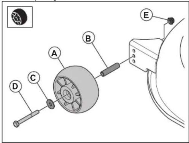 HUSQVARNA TS 100i - De antiscalpeerwielen monteren - 1