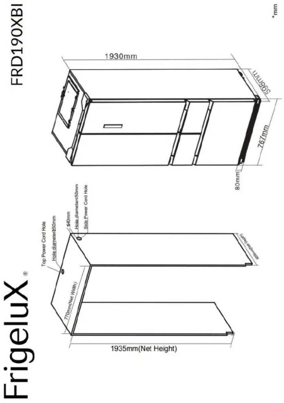 FRIGELUX FRD190XBI - R600a - 3