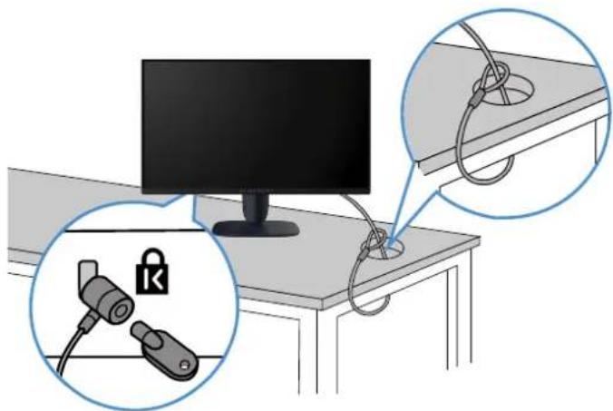 ALIENWARE AW2725DM - Sécuriser votre moniteur avec le verrou de sécurité Kensington (optionnel) - 1