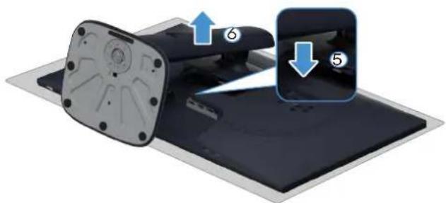 ALIENWARE AW2725DM - Pour enlever le socle : - 1