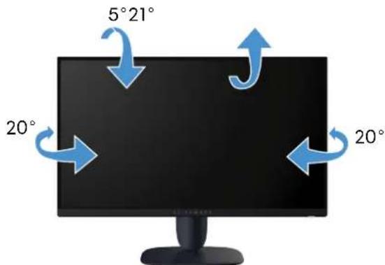 ALIENWARE AW2725DM - Réglage de l'inclinaison et du pivotement - 1